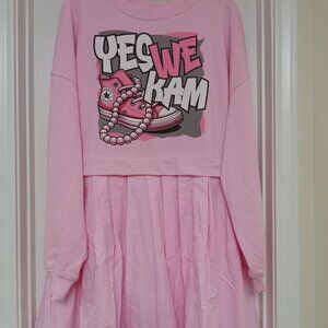 Commemorative Kamala Harris Sweatshirt Mini Dress Pink XL YES WE KAM Print